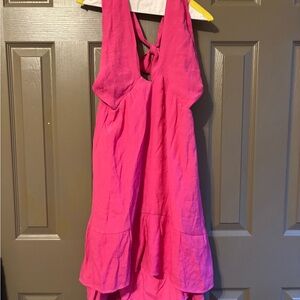 Vibrant Pink Sleeveless Dress